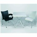 Compamia Romeo Armchair with Alu Legs - White- set of 2 ISP043-WHI